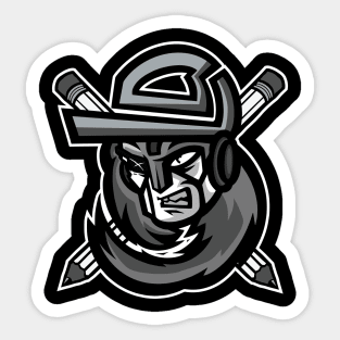 Silver & Black Robot Sticker